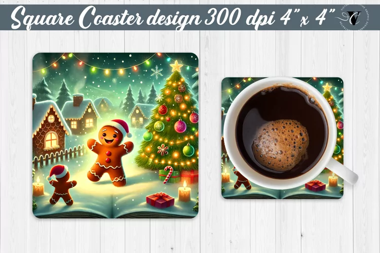 Square Coasters | Christmas sublimation
