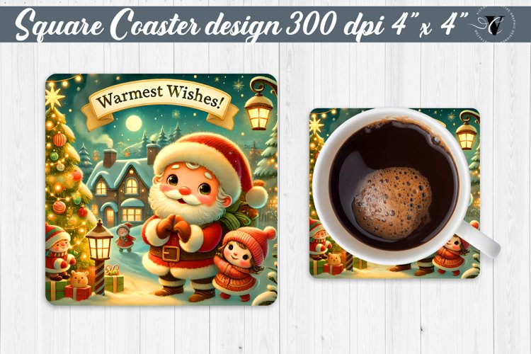 Square Coasters | Christmas sublimation