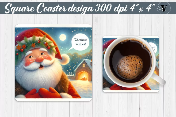 Square Coasters | Christmas sublimation
