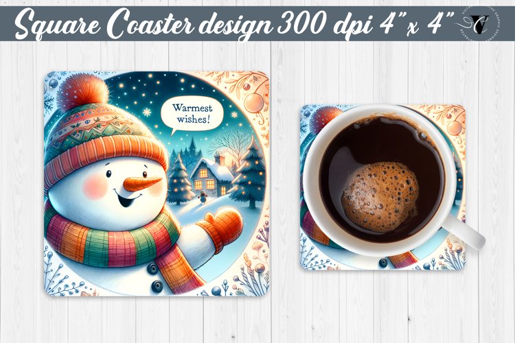 Square Coasters | Christmas sublimation