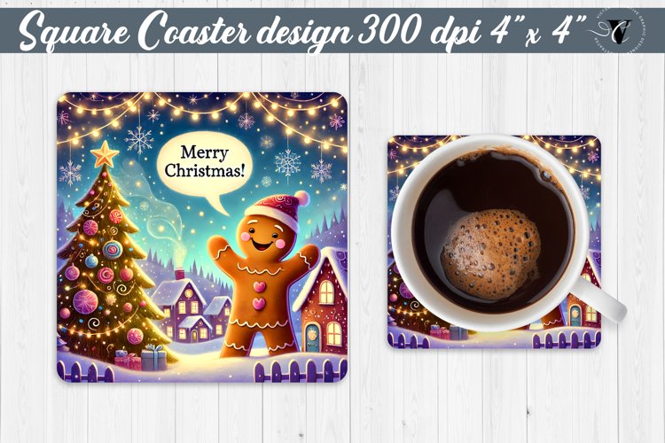 Square Coasters | Christmas sublimation