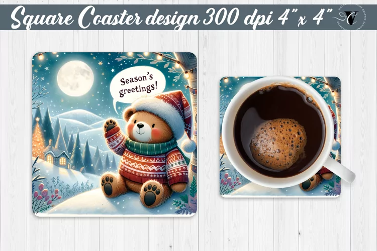 Square Coasters | Christmas sublimation