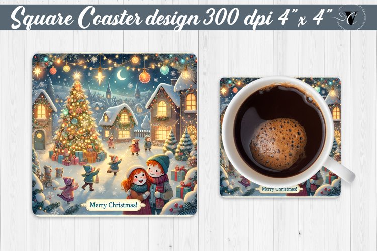 Square Coasters | Christmas sublimation