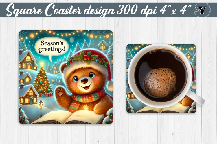 Square Coasters | Christmas sublimation