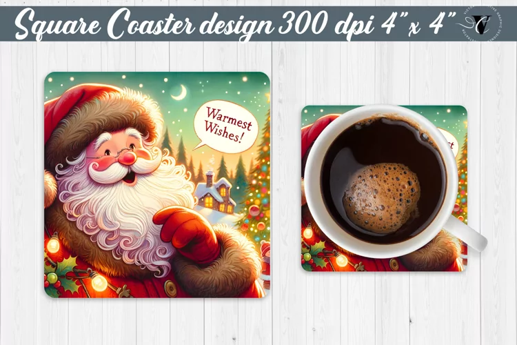 Square Coasters | Christmas sublimation