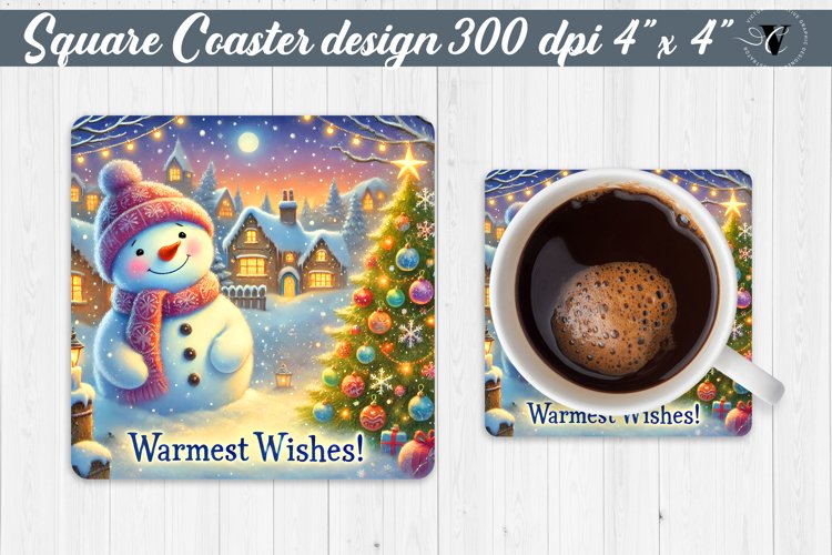 Square Coasters | Christmas sublimation