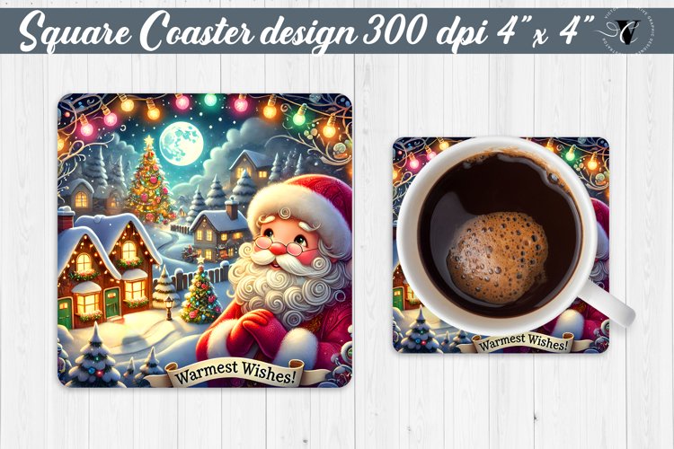 Square Coasters | Christmas sublimation
