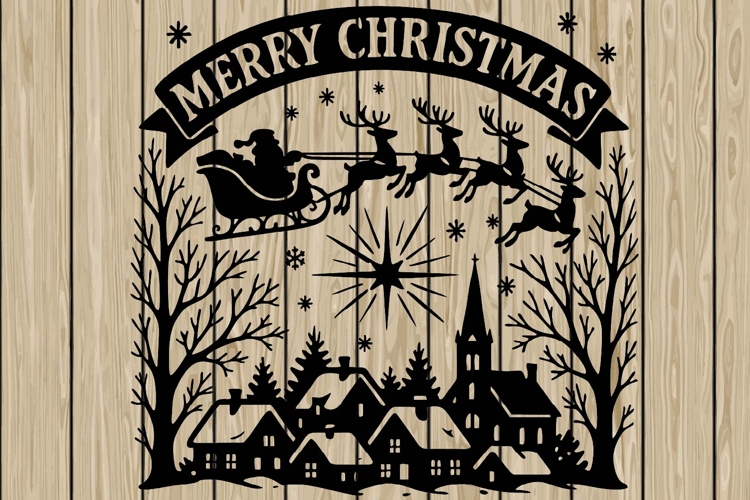 Santa Silhouettes Image 8