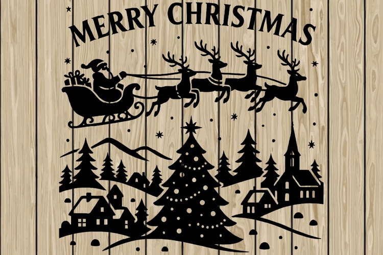 Santa Silhouettes Image 24