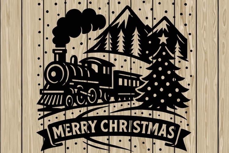Christmas Star Clipart Black and White Image 7