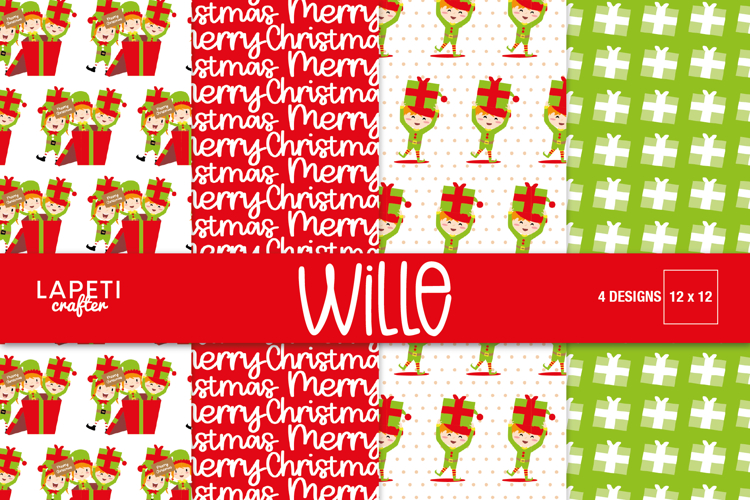 Christmas Scrapbook Paper 12x12 | December Daily Backgrounds