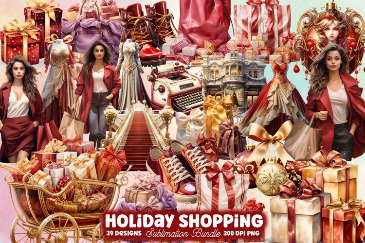 Christmas Shopping Clipart Image 20