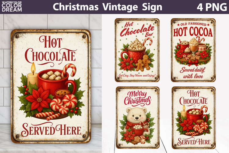 Vintage Christmas Sign | Farm Christmas Baking