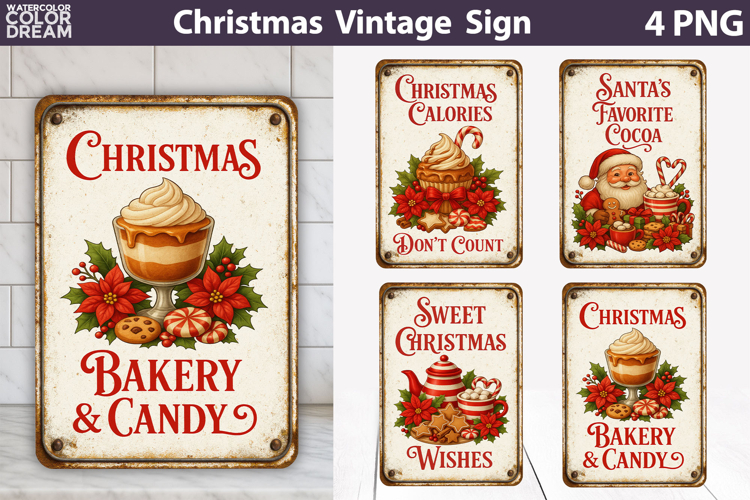 Vintage Christmas Sign | Farm Christmas Baking