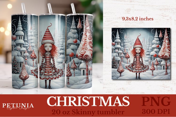 Christmas Tumbler Sublimation Wrap | Skinny Tumbler Wrap