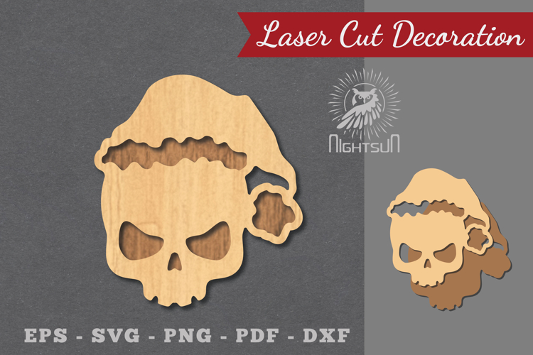 Christmas Skull Laser Cut Decoration