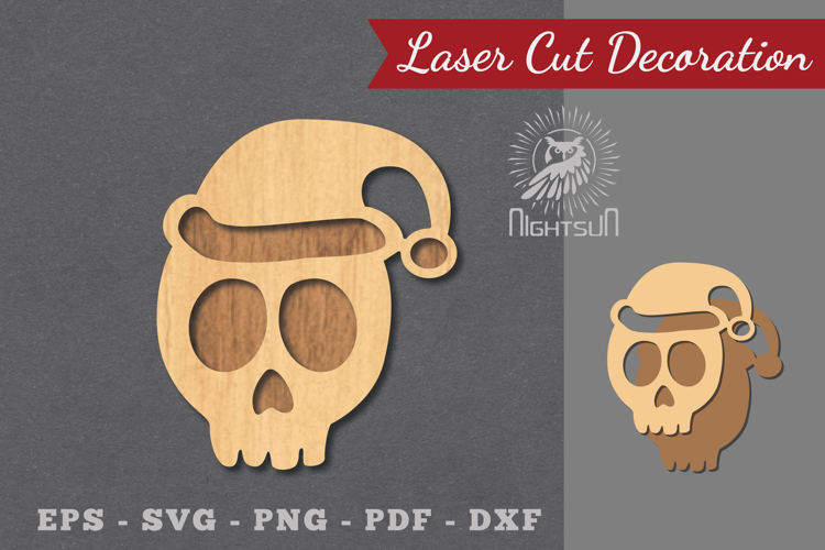Christmas Skull Laser Cut Decoration