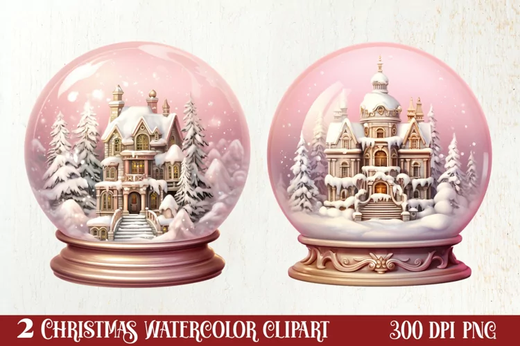 Christmas In Snow Globe Clipart Sublimation, Christmas SVG