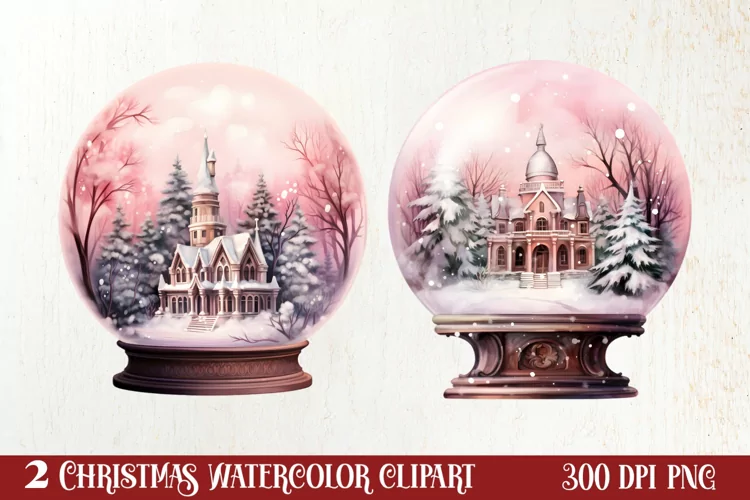 Christmas In Snow Globe Clipart Sublimation, Christmas SVG