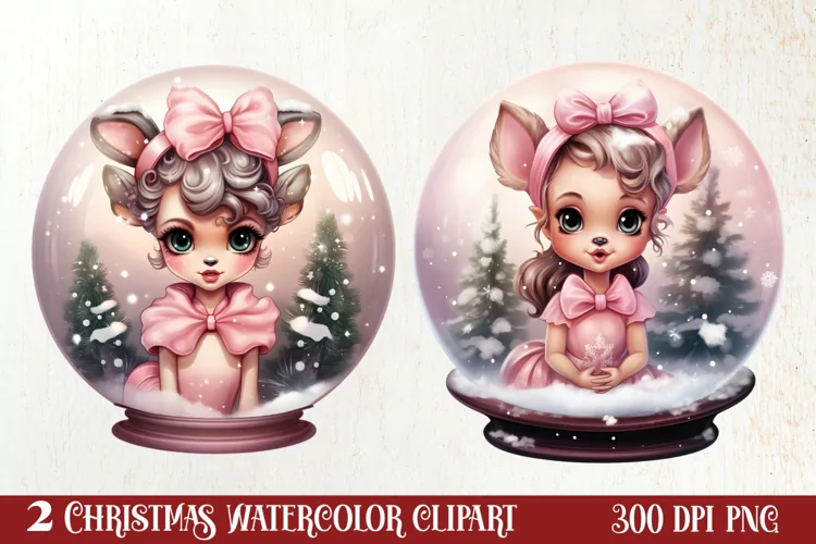 Christmas In Snow Globe Clipart Sublimation, Christmas SVG