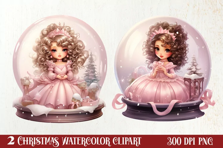 Christmas In Snow Globe Clipart Sublimation, Christmas SVG