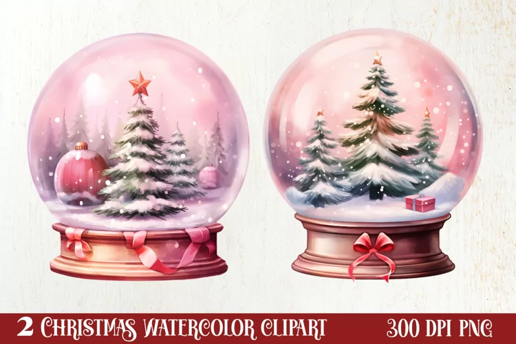 Christmas In Snow Globe Clipart Sublimation, Christmas SVG