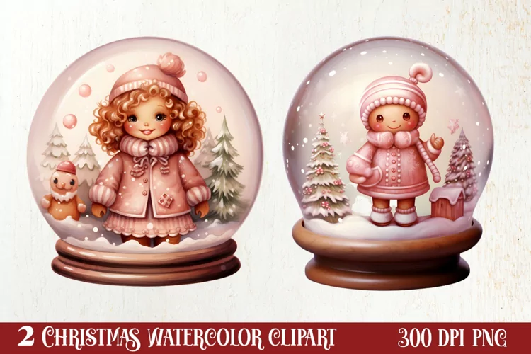 Christmas In Snow Globe Clipart Sublimation, Christmas SVG