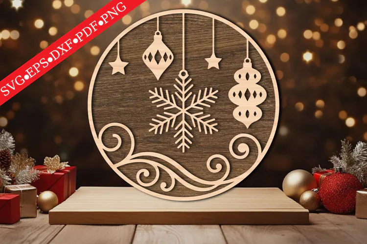 Christmas Snowman Snowflake SVG