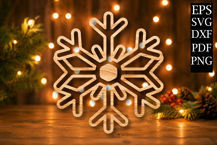 Christmas Snowflake Laser Cut SVG