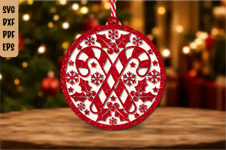 Christmas Snowflake Ornament Laser Cut SVG