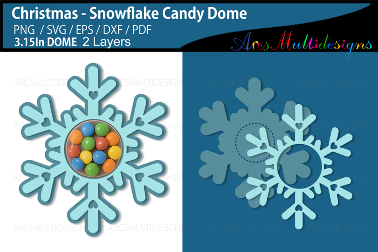 Snowflake candy dome