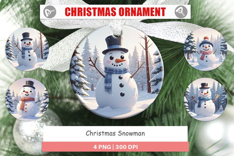 Christmas Snowman Clipart Image 9