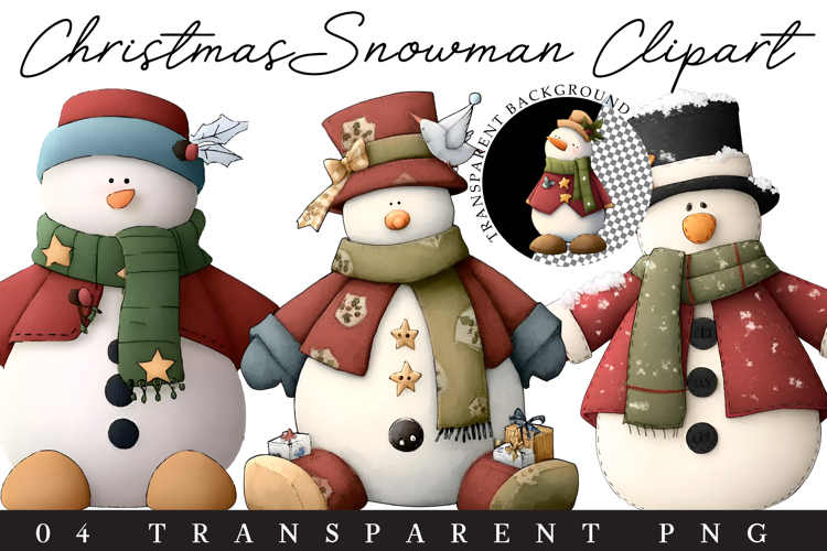 Christmas Snowman Clipart