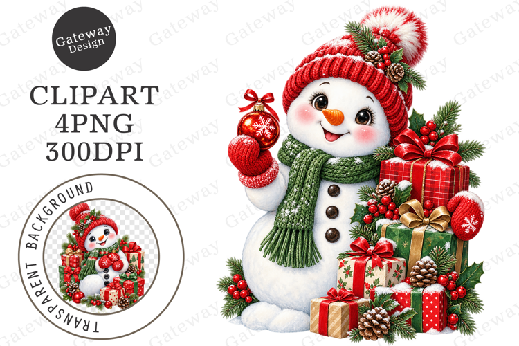 Christmas Snowman Clipart