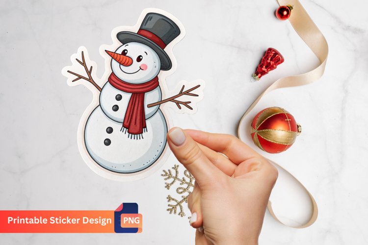 Cute Snowman Clipart Image 7