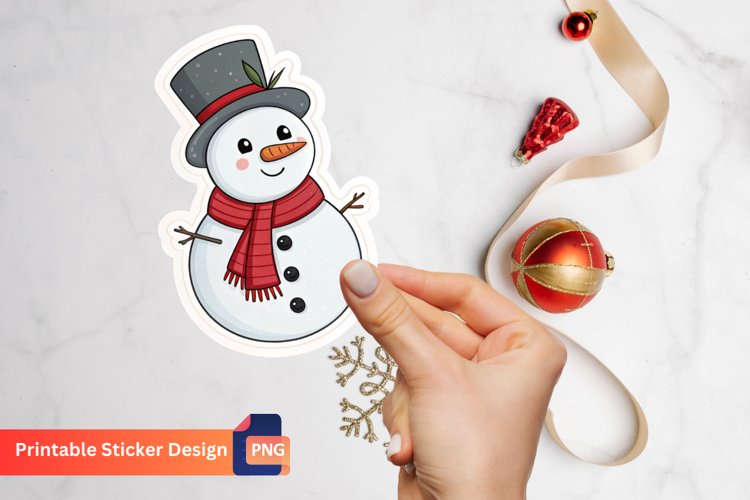 Cute Snowman Clipart Image 5