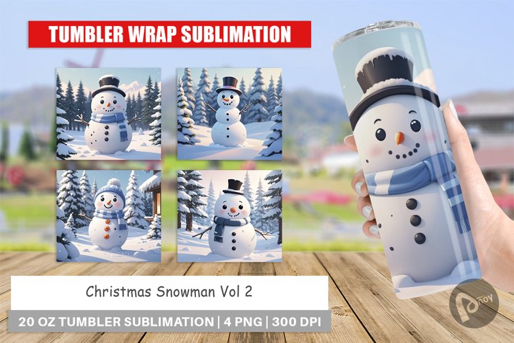 Tumbler Wrap Christmas Snowman