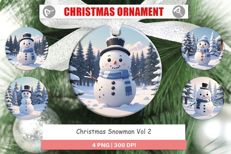 Christmas Snowman Clipart Image 7