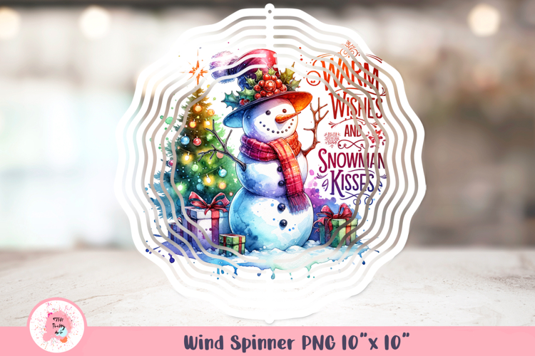 Christmas Snowman Wind Spinner Sublimation Png
