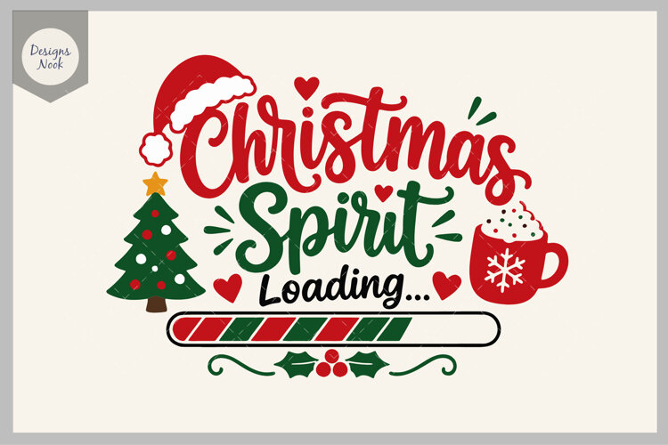 Christmas Spirit Loading SVG, Funny Christmas SVG, Holidays example image 1