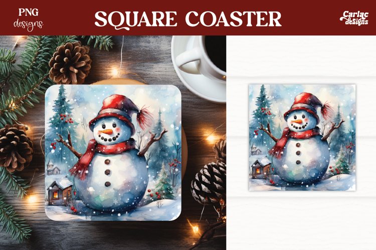 Christmas Square Coaster Sublimation