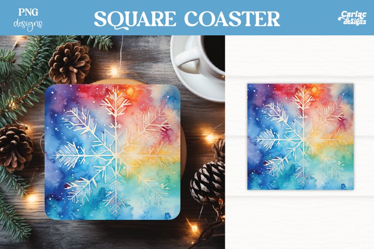 Christmas Square Coaster Sublimation
