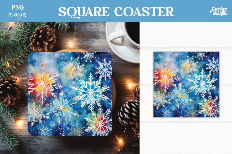 Christmas Square Coaster Sublimation