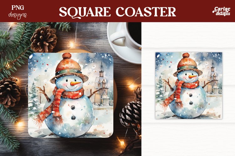 Christmas Square Coaster Sublimation