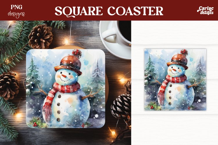 Christmas Square Coaster Sublimation