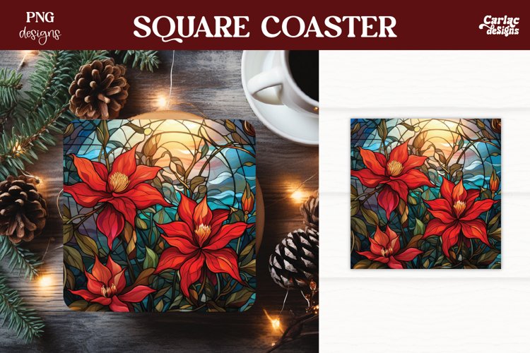 Christmas Square Coaster Sublimation