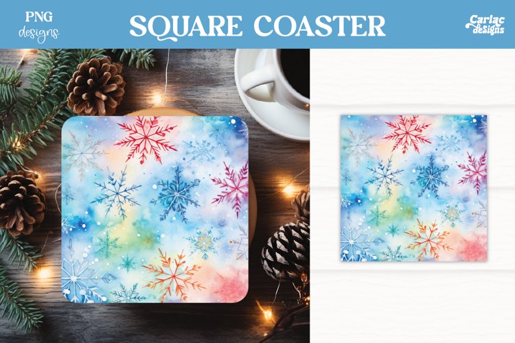 Christmas Square Coaster Sublimation