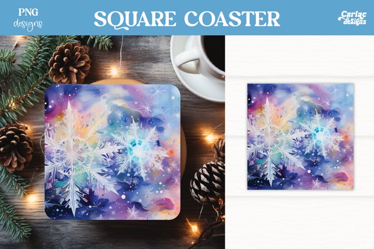 Christmas Square Coaster Sublimation