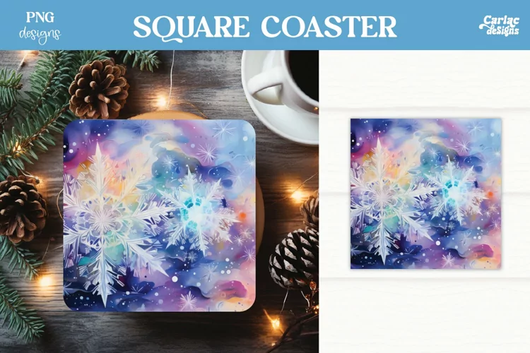 Christmas Square Coaster Sublimation