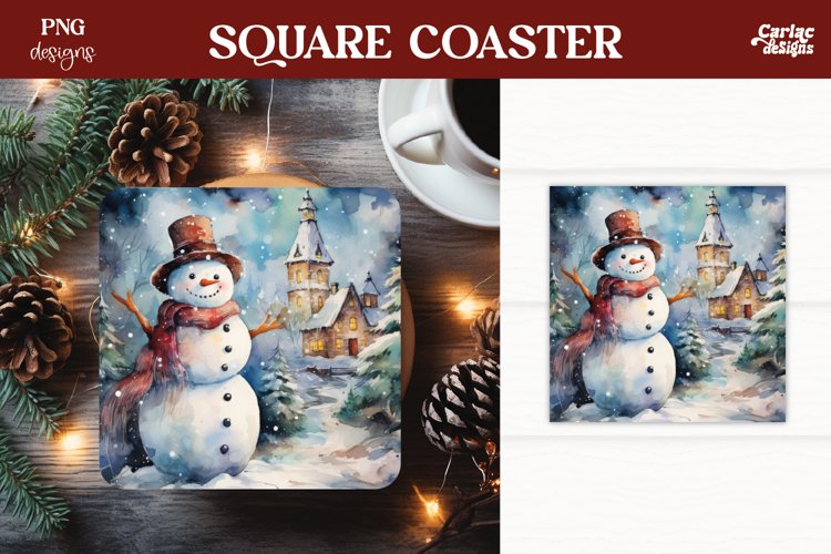 Christmas Square Coaster Sublimation